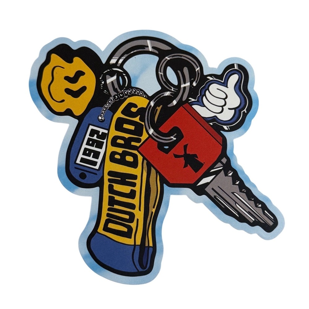 Dutch Bros Coffee‎ Keychain Graphic Die Cut Vinyl Sticker 6/2026
